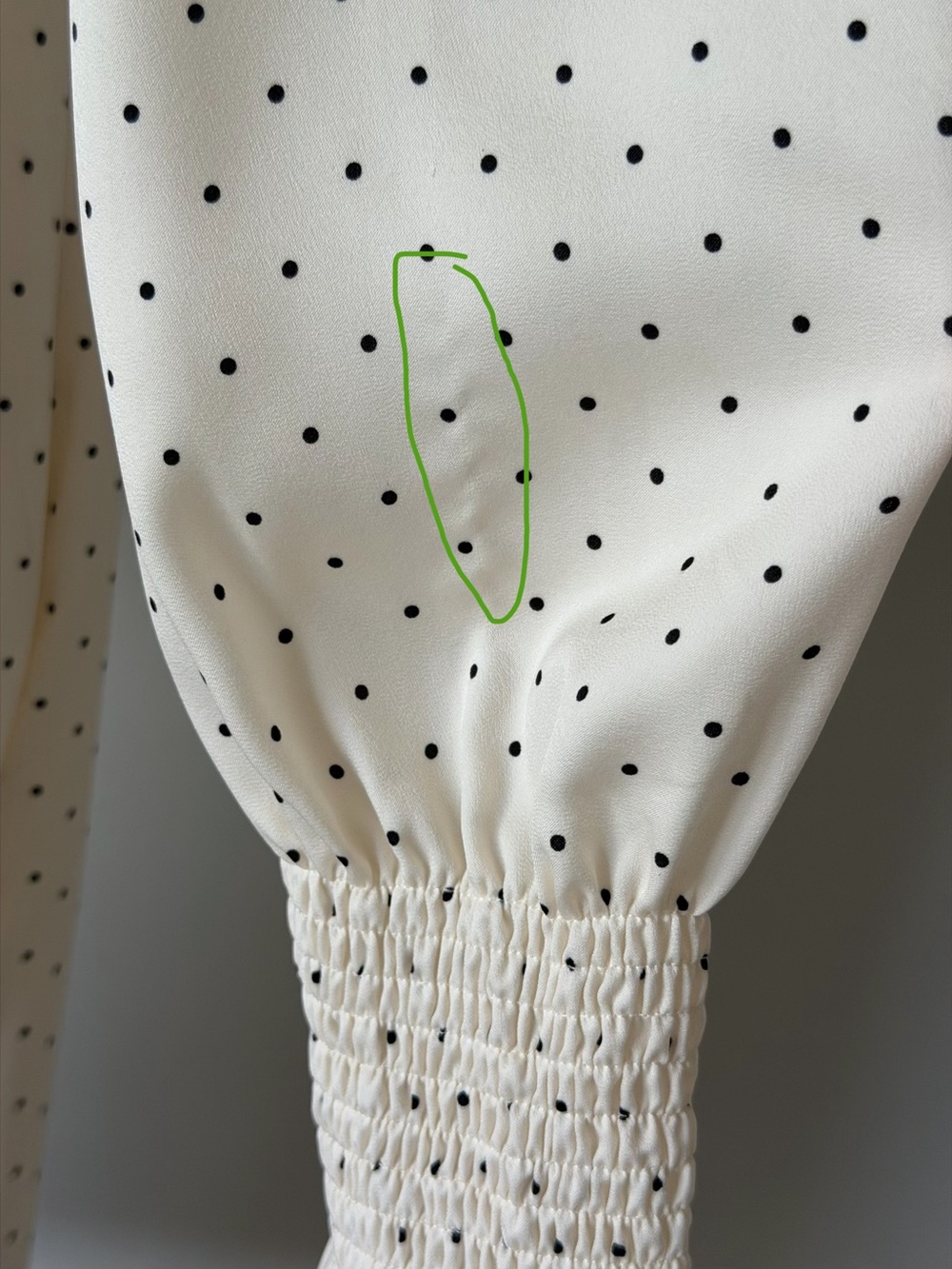 Simple Retro Mazie Long Sleeve Polka Dot Square Neck Midi Dress Lace Trim Cream - Picture 16 of 16